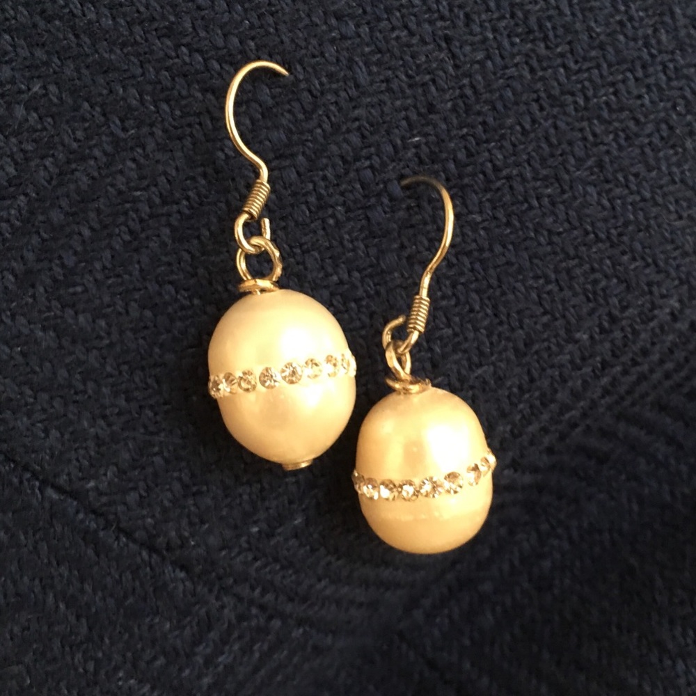 Cultured freshwater pearl 925 drop earrings - Picture 7 of 7